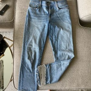 7 For All Mankind jeans with jeweled cuff